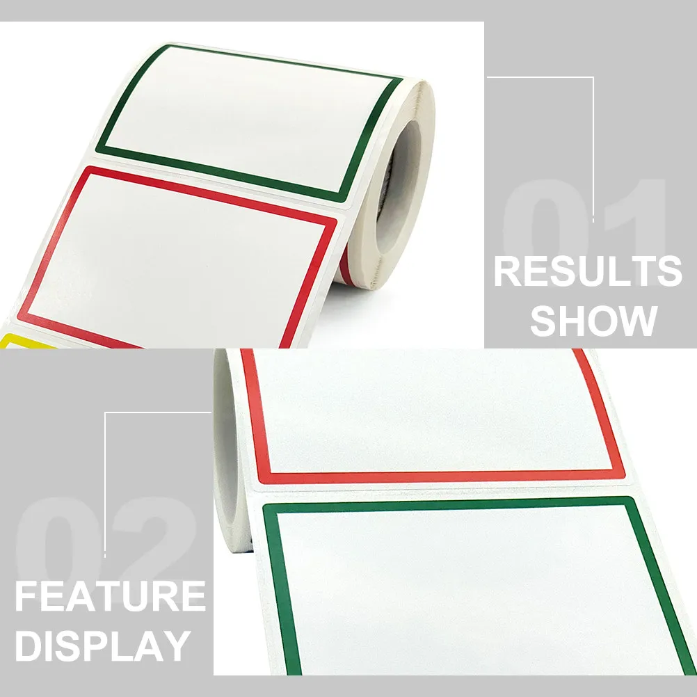 1 롤 다채로운 DIY 이름표 스티커 분류 마킹을위한 빈 접착 라벨 학교 사무실 가정용 스틱