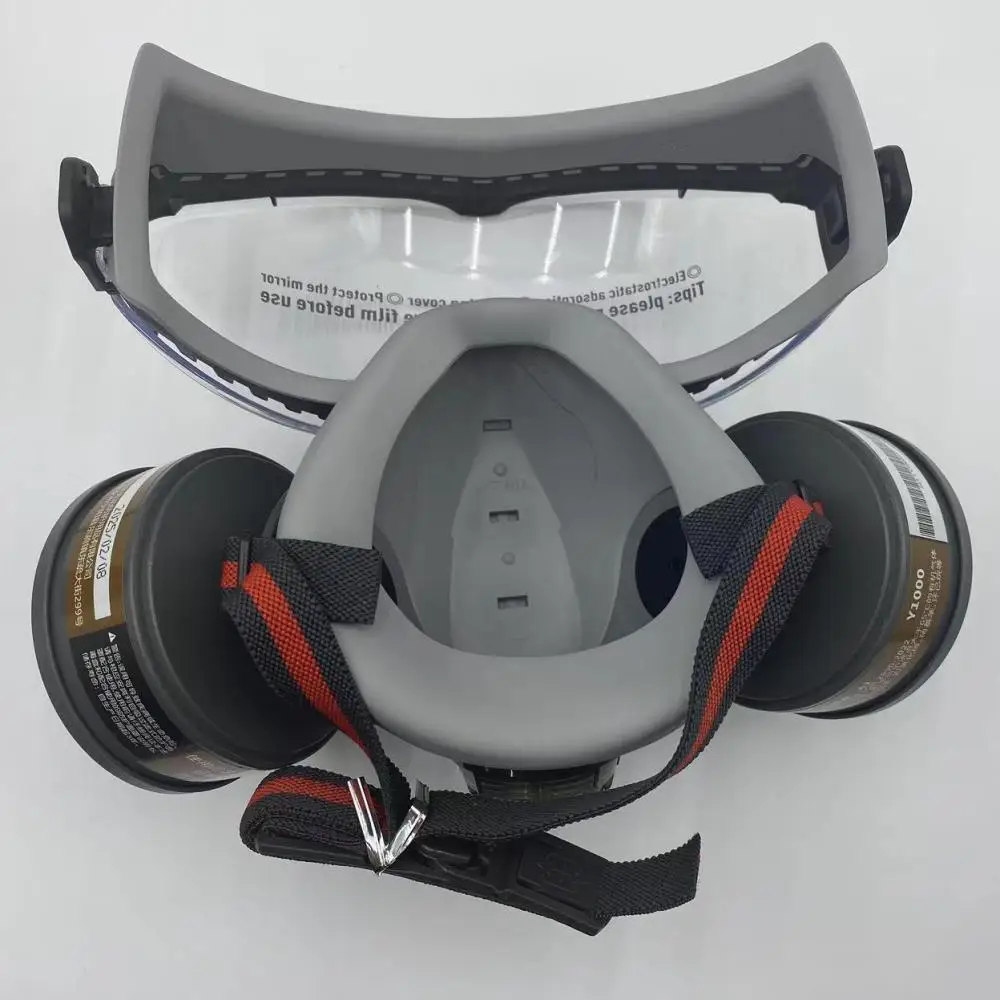 Masque à gaz complet avec filtre charbon actif - Protection peinture chimique