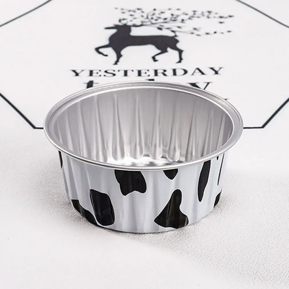 10PCS Reusable Aluminum Foil Tin Cup Pudding Cake Mold Air Fryer Tinfoil Box Small Baking Tray Tinfoil Cups
