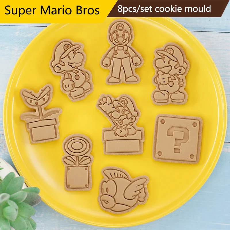 8 шт./компл. Super Mario Bros мультяшная 3D форма для печенья инструменты выпечки помадки