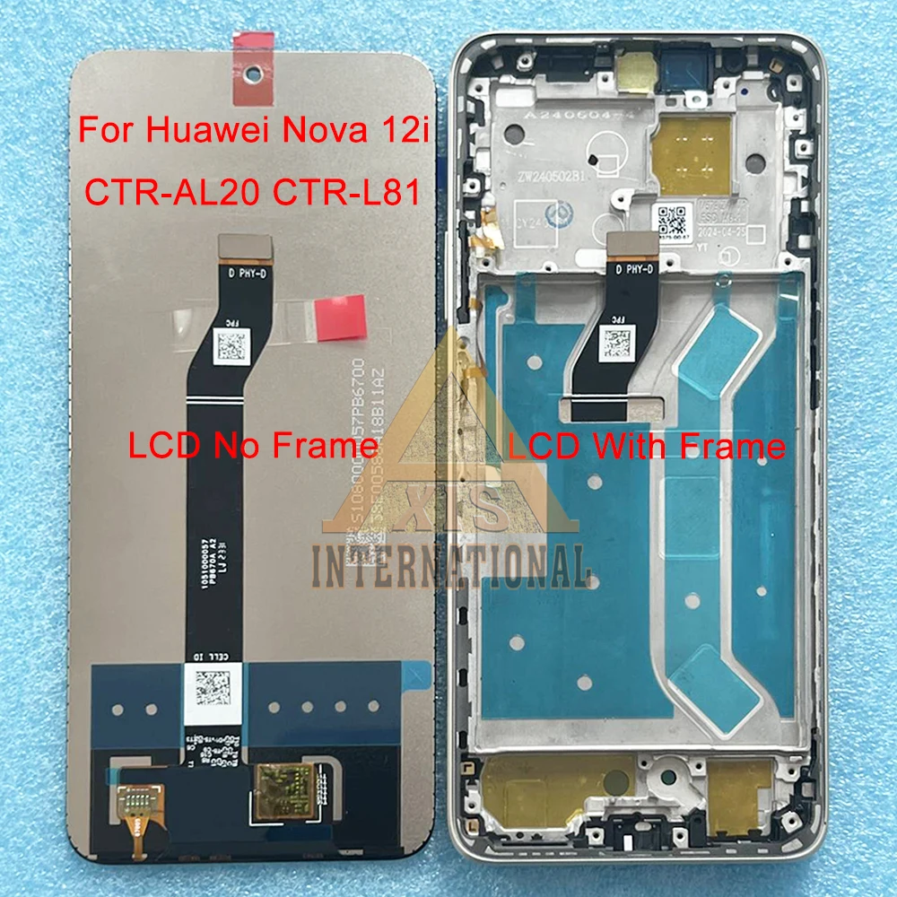 

IPS Оригинальный дисплей 6,7 дюйма для Huawei Nova 12i, ЖК-дисплей, сенсорная панель, дигитайзер для Huawei Nova 12i, ЖК-дисплей, дисплей, рамка