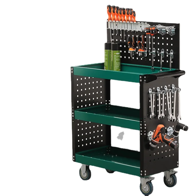 Xk Tool Car Auto Repair and Maintenance Mobile Storage Rack Trolley Room Hand Push Tool Cabinet xk tool cart trolley multi functional shelf three layer combination hand push maintenance storage rack