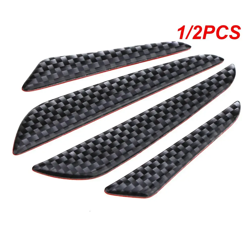 

1/2PCS Car Door Anti-collision Strips Edge Guard Scratch Protector Trim Carbon Fiber Decoration Mouldings Sticker Accessories