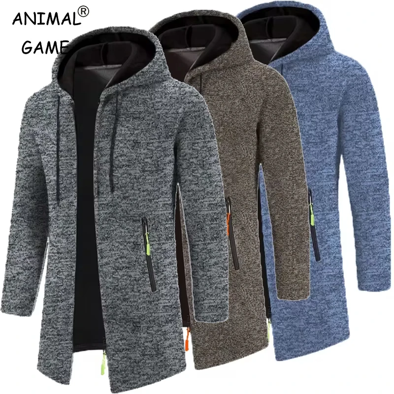 Men's Sport Hoodies Long Sleeve Sweatshirts Zipper Hooded Oversize Winter Top Jacket Coat mens sweatshirt