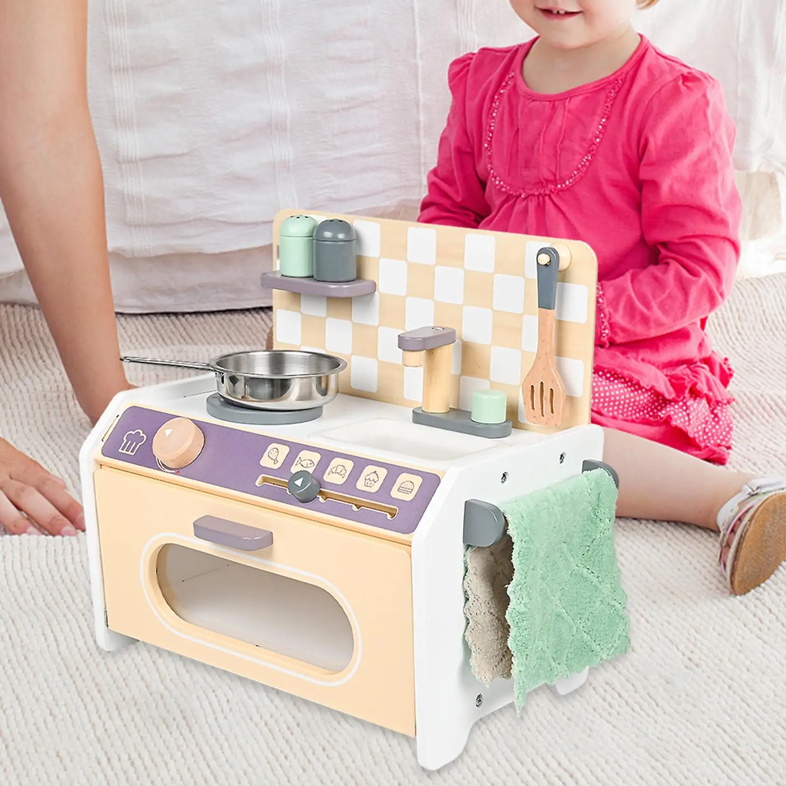 

Simulation Kitchen Children Cooking Toys Interactive Toys Cooking Skill Learning Toy Kitchen Set for Age 3 4 5 6 7 Kids Gifts