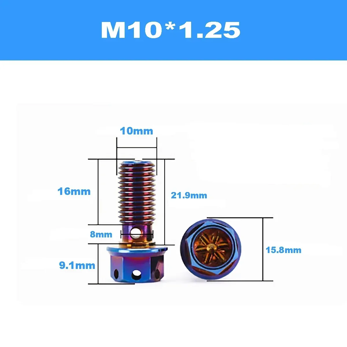 2pcs M10X1.25