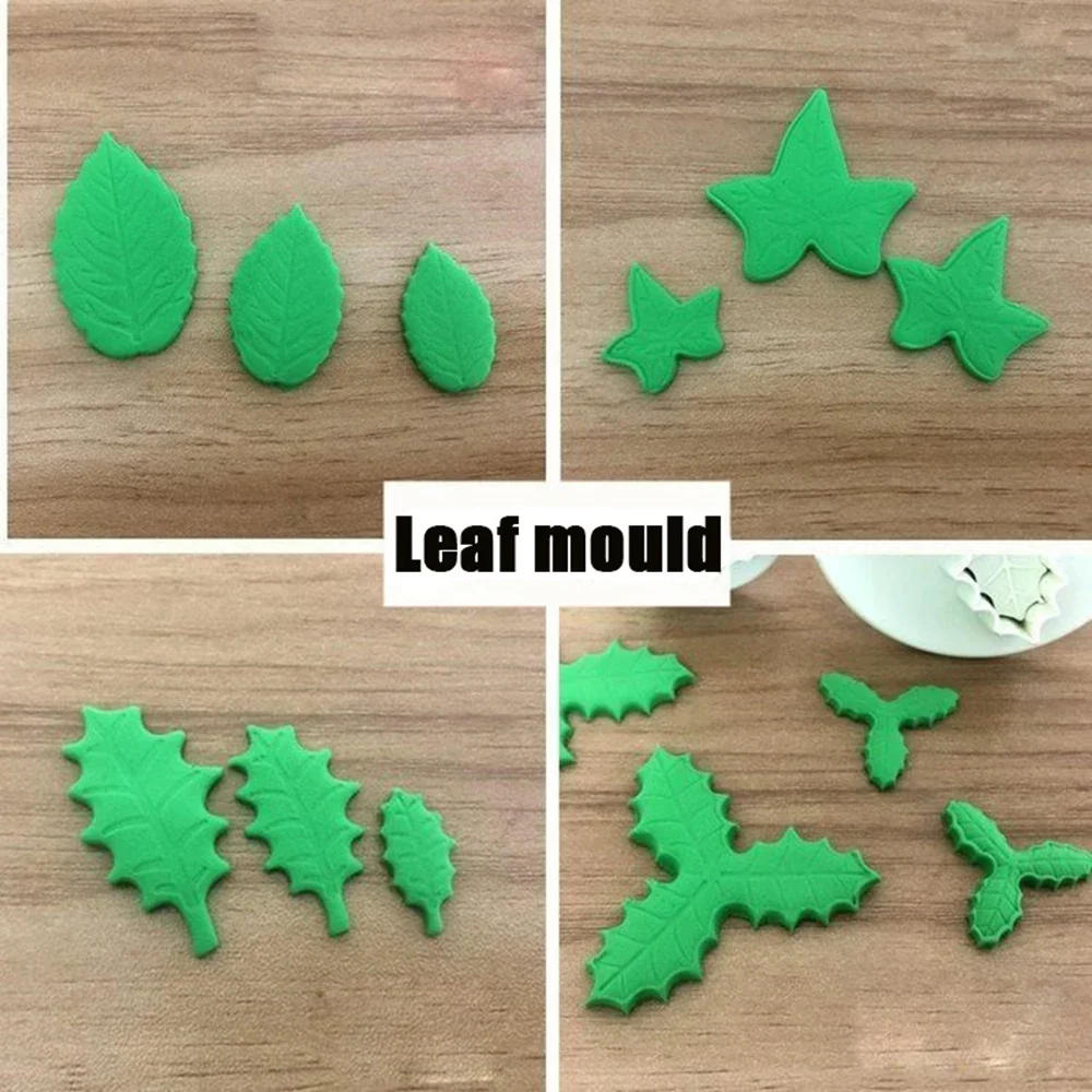 Cute Baking Biscuit Mold Diy Leaf Shape Embossing Cookie Cutter Fondant Leaf Mold Supply 3/4pcs cookie cutter cookie mould fondant cutter cookie printing mold baking mold