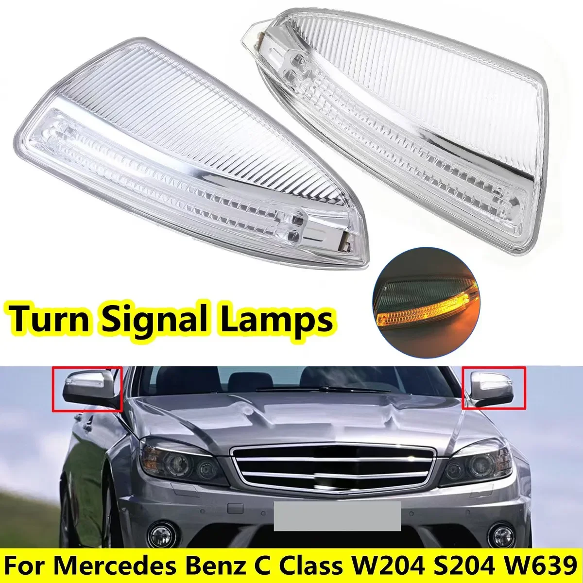 Зеркало заднего вида для Mercedes-Benz C Class W204 S204 W639 W164 ML300 ML500 ML550 A2048200721 2048200821