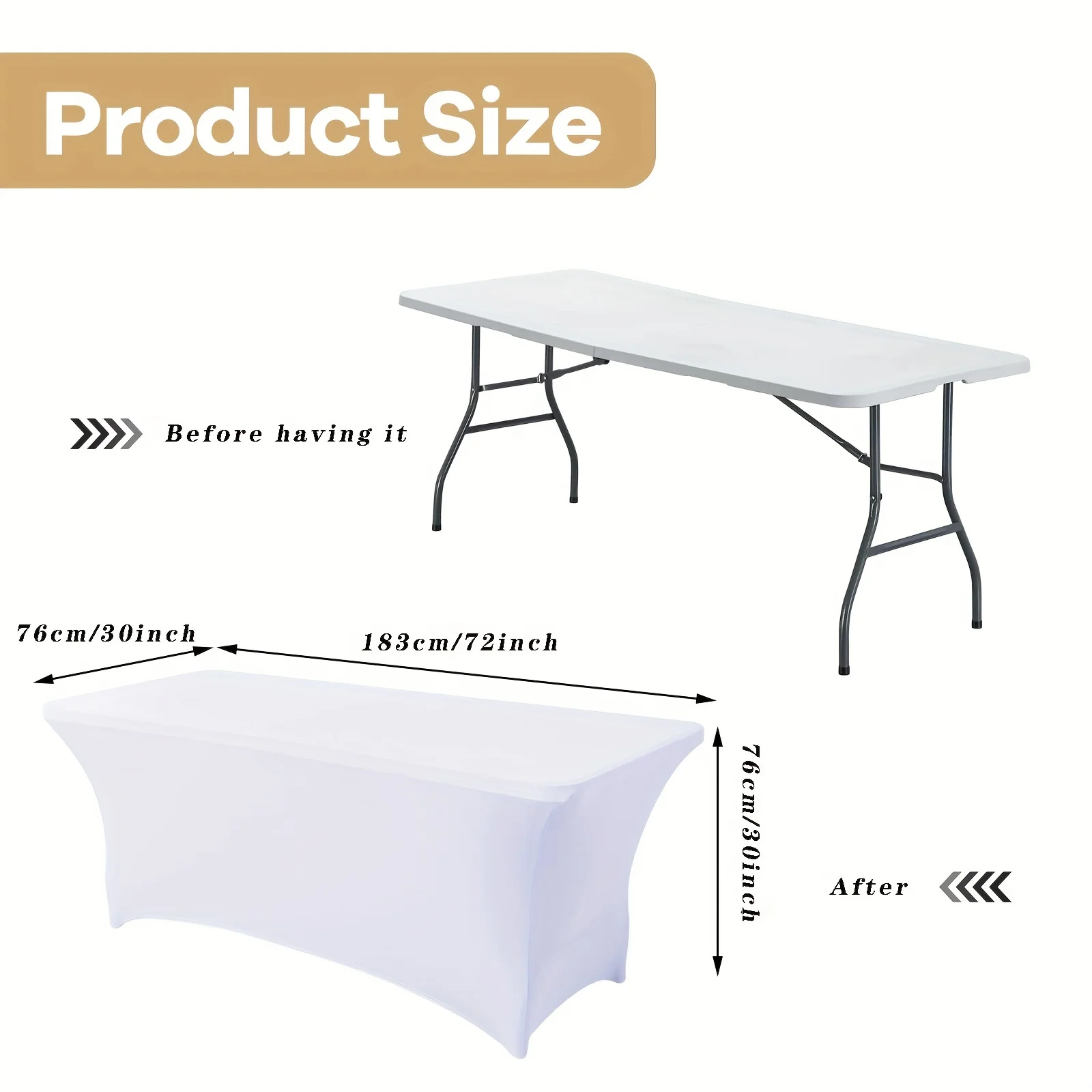 Cocktail Fan Table Set Wedding Banquet Party Luxury Hotel 6FT Rectangular Elastic Table Cloth Beauty Set