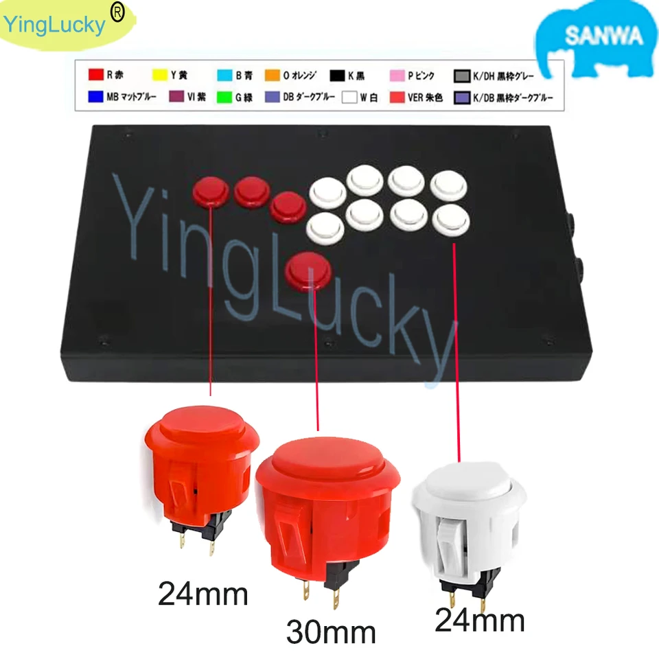 礼*。様 Hitbox combo button 24mm Sapphire12 礼*。様 Hitbox combo button 24mm Sapphire12 C.O.M.B.O.