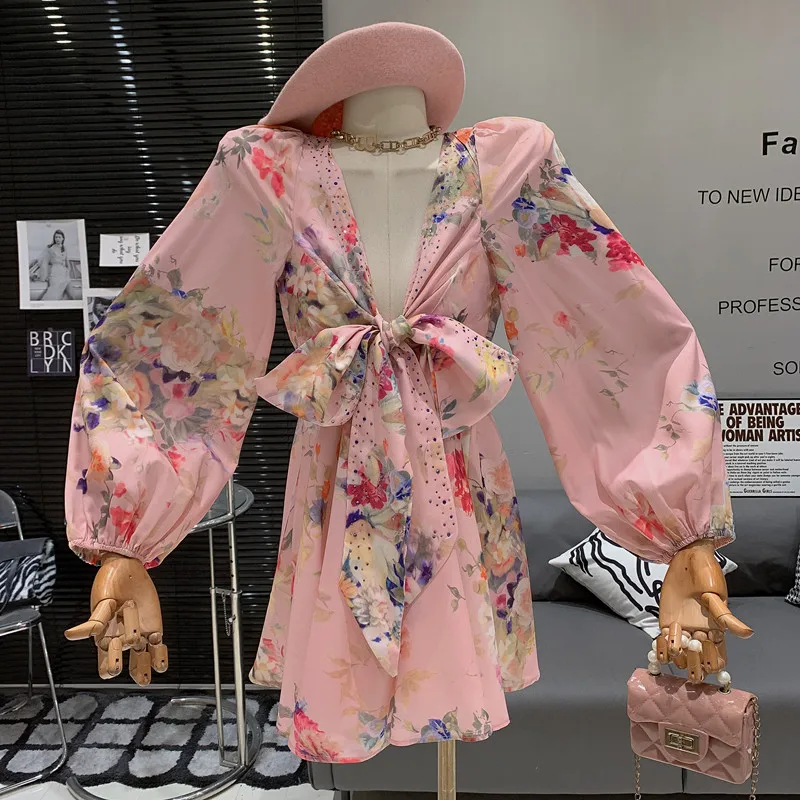 

Элегантное облегающее платье с V-образным вырезом и принтом, соблазнительное облегающее платье со стразами, обтягивающее платье