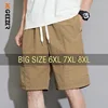 Summer Men Shorts Casual Beach Oversized 6XL 7XL 8XL Plus Size Outdoors Pocket Trousers Quick Dry Breathable Loose Fashion Light 1