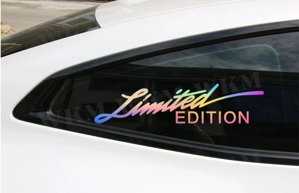 8 Farben Vinyl Aufkleber Fensteraufkleber Auto-Styling 3D LIMITED EDITION Dekoration Reflektierender Laseraufkleber für Autozubehör – Detail 8