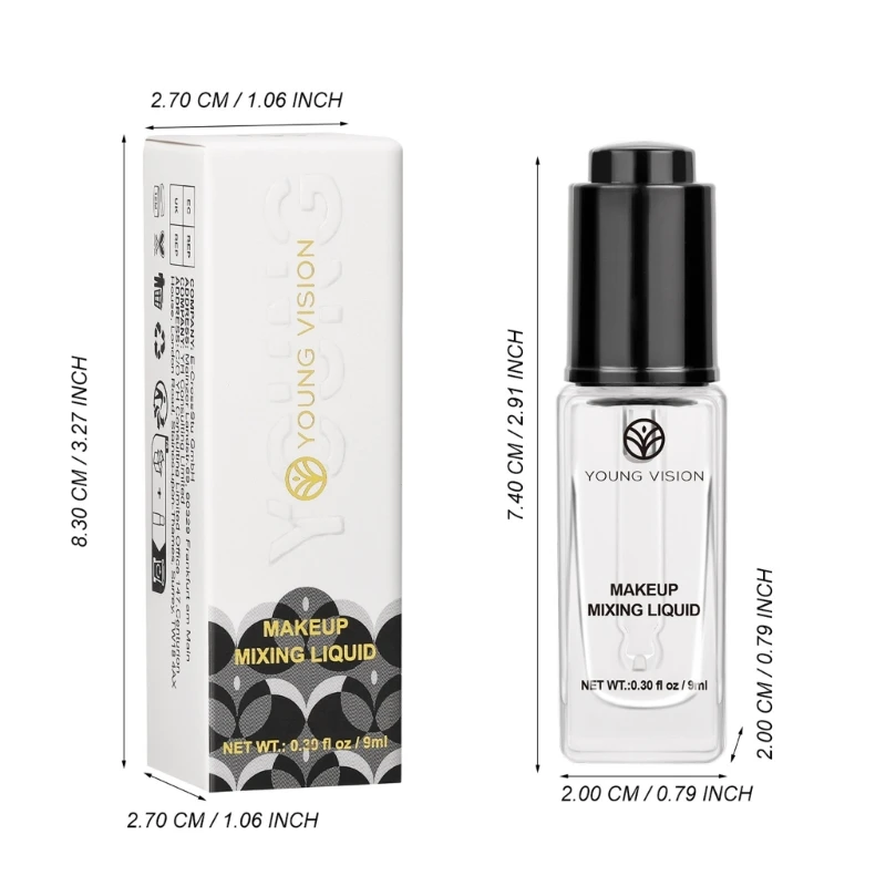 Lightweight and Moisturizing Makeup Blending Liquid 9ml Long Lasting for Women