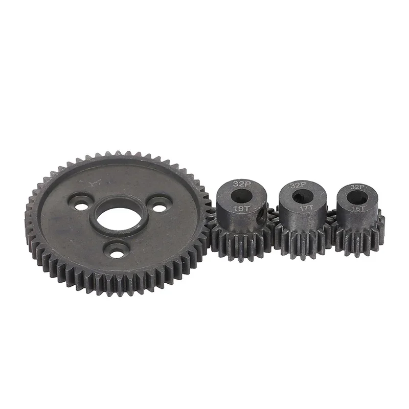 

Heavy Duty Hardened Steel Spur 54T Gear with 15T/17T/19T Pinion for Trxs Slash 4X4 Stampede 4X4 Trxs 1/10 Summit Trxs