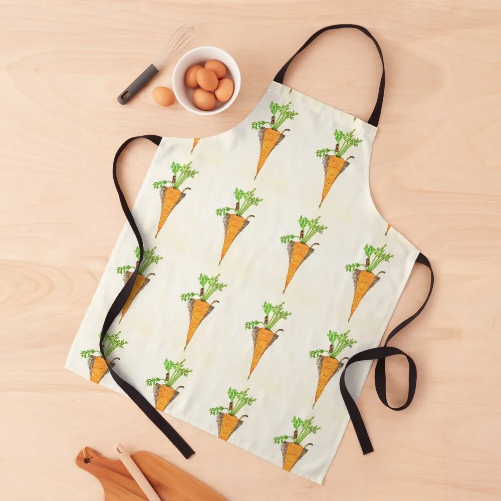 

Leafhopper on a Carrot Apron Art Men gift Woman Work Professional Barber Apron