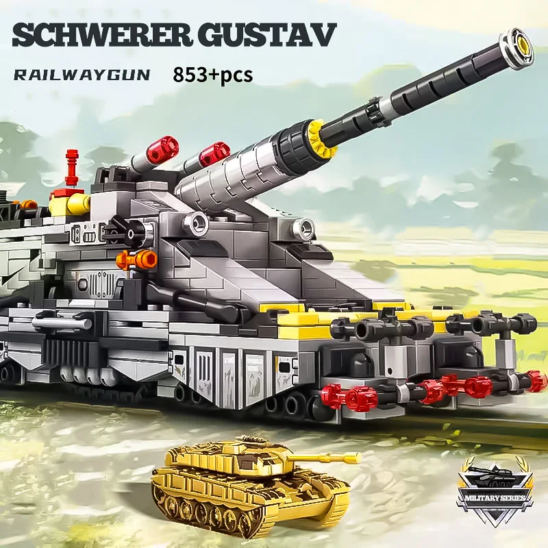 1/144 German Railway Gun 28cm K5(E) グレー WW.II German 28cm K5(E) Leopold (Panther Gray + Dark Yellow