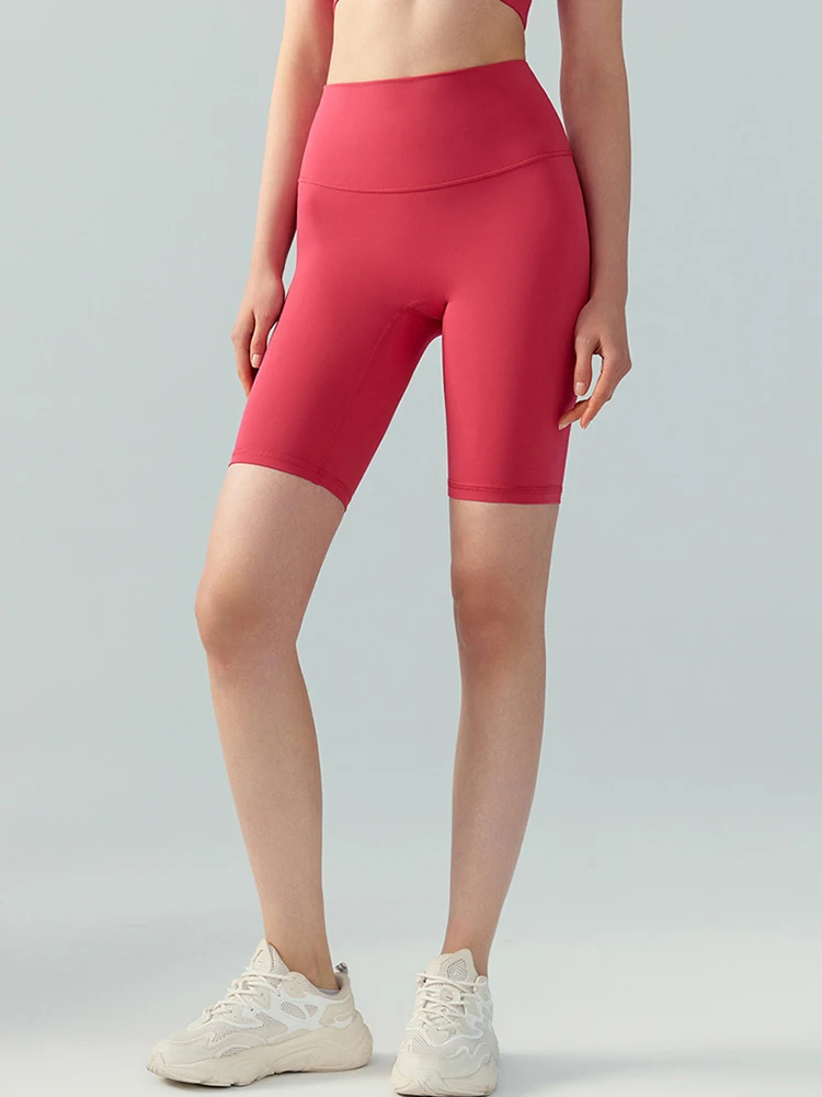 Sport-Fünf-Punkt-Hose für Damen, Sommer, Hautfarben, enge Shorts, Fitness-Shorts, hochtaillierte Yoga-Shorts – Detail 1