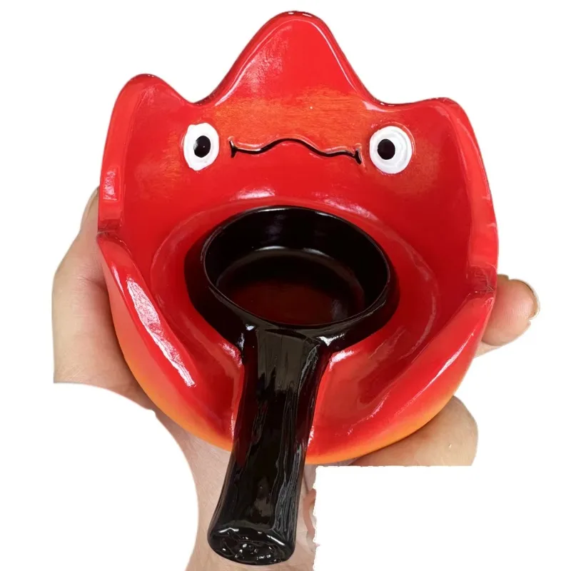 Halloween Candlestick with Cute Cartoon Flame Small Resin Craft Desktop Ornament for Home Birthday Party Decor and Gifts