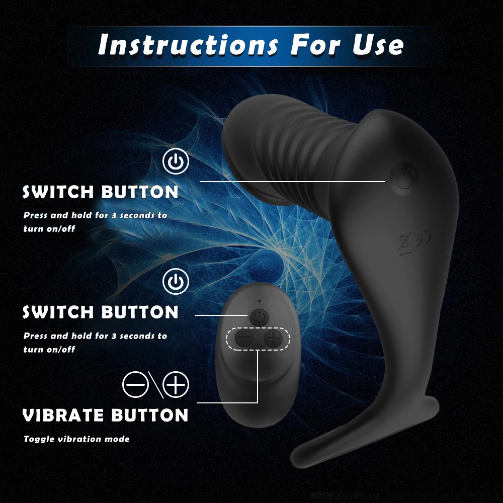 ARMONY - VIBRATEUR SURROUND ANAL & STIMULATEUR TESTICULOS & ANNEAU TÉLÉCOMMANDE NOIR