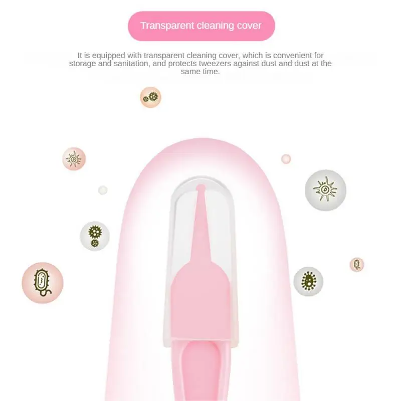 Anti-skid Design Baby Booger Clip Round Head Smooth Baby Cleaning Tweezers Safe Cleaning Tweezers Daily Care Clip