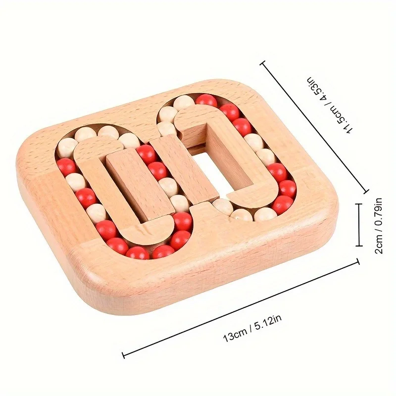 1Set Maze Ball Game, Creative Ring Solving Maze Adult Stress Relieving Puzzle Game, Wooden Plane Ball Hole Lock Luban Lock