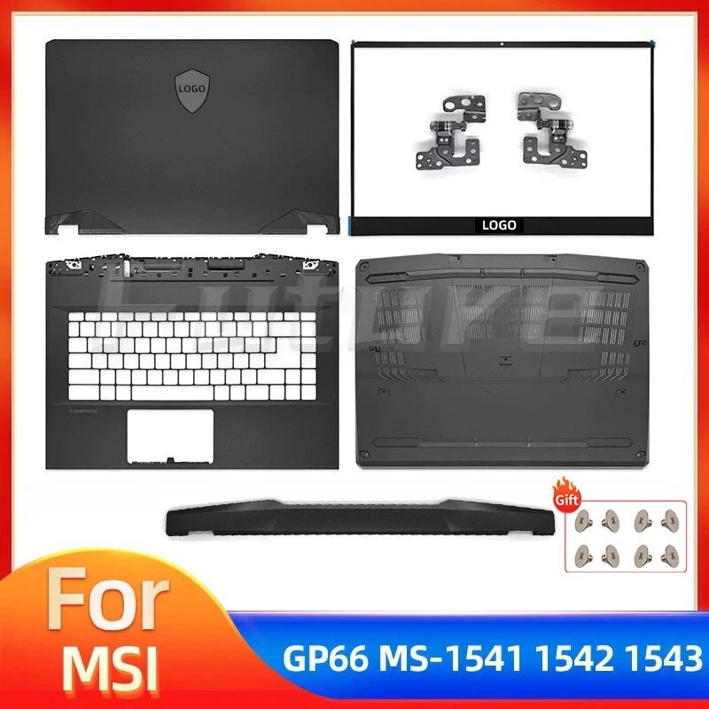 

Новинка, верхняя задняя крышка для ноутбука MSI GP66 MS-1542, задняя крышка ЖК-экрана, передняя панель, Упор для рук, Верхняя Нижняя деталь, Черная