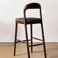 Wood With Back Bar Stools Balcony Modern Design Minimalist Office Barstools Relaxing Gaming Chaise De Bar Lounge Suite Furniture 5