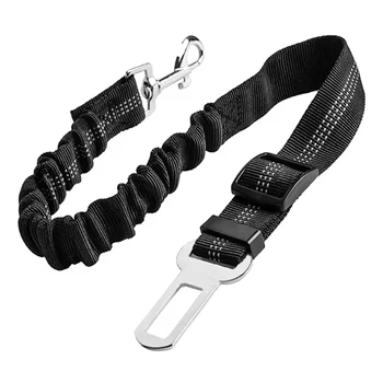 Cintura di sicurezza per auto per cani Cintura di sicurezza per cani con cintura smorzante e linea riflettente Lunghezza regolabile adatta a qualsiasi cane