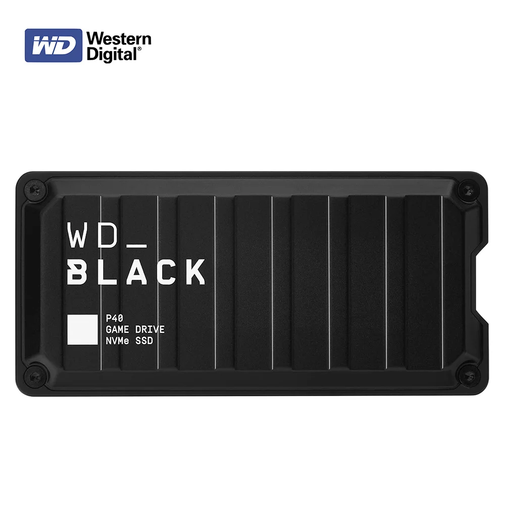 웨스턴 디지털 WD 1TB 2TB P40 게임 드라이브 SSD -500GB 최대 2,000MB/s, RGB 조명, 휴대용 외장형 솔리드 스테이트 드라이브