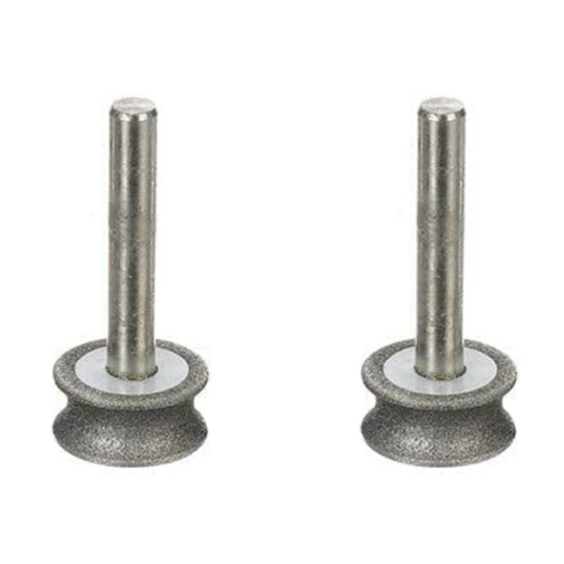 

2X Diamond Grinding Wheel Grinding Wheel For Glass Airplane Straight Edge Chamfer 6Mm Shank(6Mm)