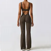 Nouvel ensemble de sport pour femme : Combinaison de yoga, tenue de sport, combinaison de fitness extensible, body push-up pour l'entraînement 1