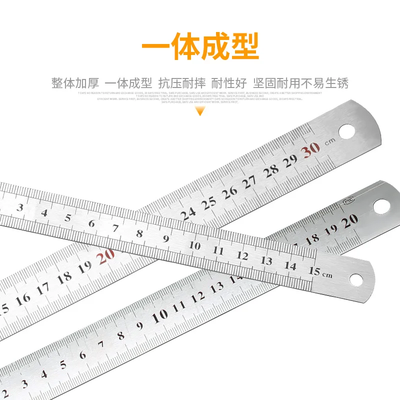 Stainless Steel Metal Straight Ruler Precision Measuring Tool 10/15/20/30/50/60CM 1PC steel ruler gauge,measurement ruler