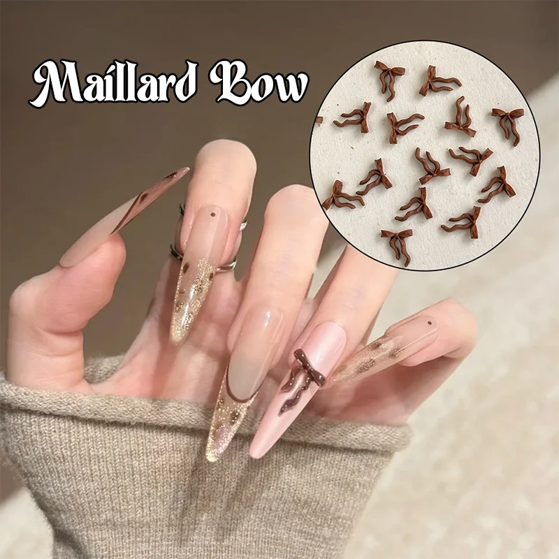 50Pcs 3D Resin Ribbon Bow Nail Charms Flatback Butterfly Bowknot Nail Art Parts DIY Manicure Jewelry Accessories