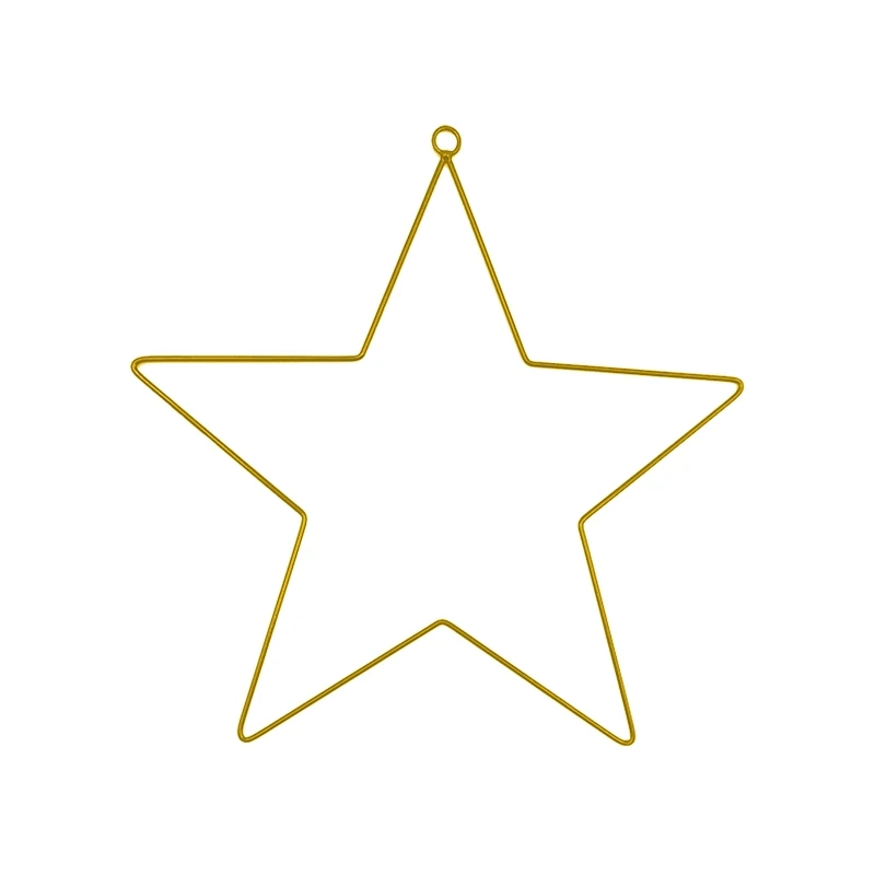 DIY Wrought Iron Metal Stars Ring Stars Wire Wreath Frame Hoop Macrame Rings for Handmade Dream Catcher New Year Drop Shipping 5