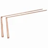 2pcs 99.9% Pure Copper Metal Detector Rod Flexible Water Witching Portable Dragon Seeking Detachable Tool Dowsing Rod Tool 2