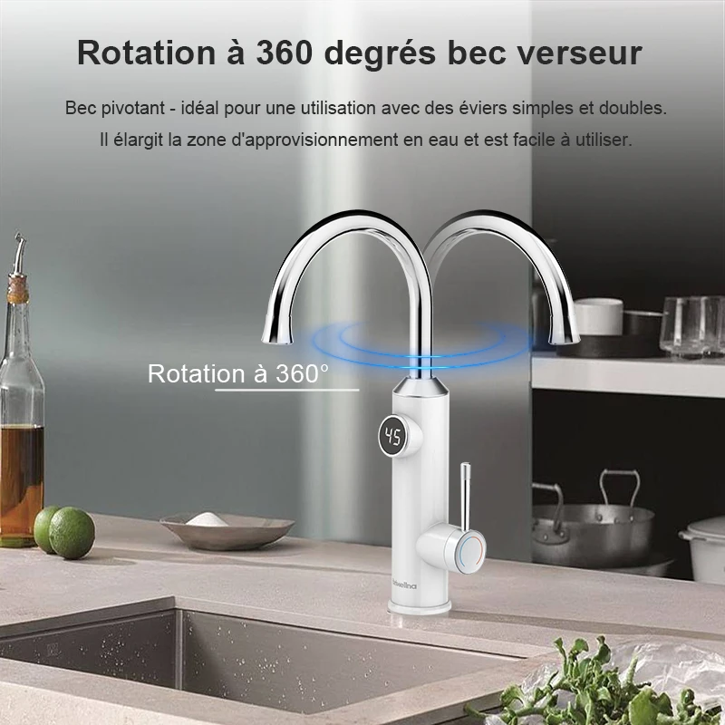 Robinet d'eau chaude instantanée pratique installation facile 3000 W  cuisine domestique