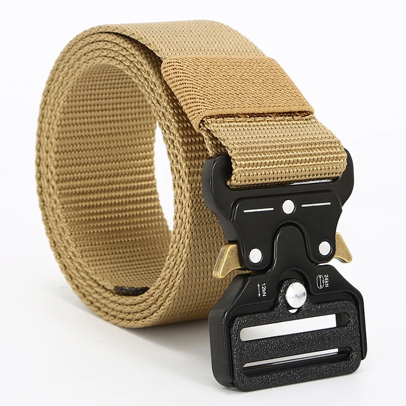 Men's Durable Tactical Belt with Alloy Buckle