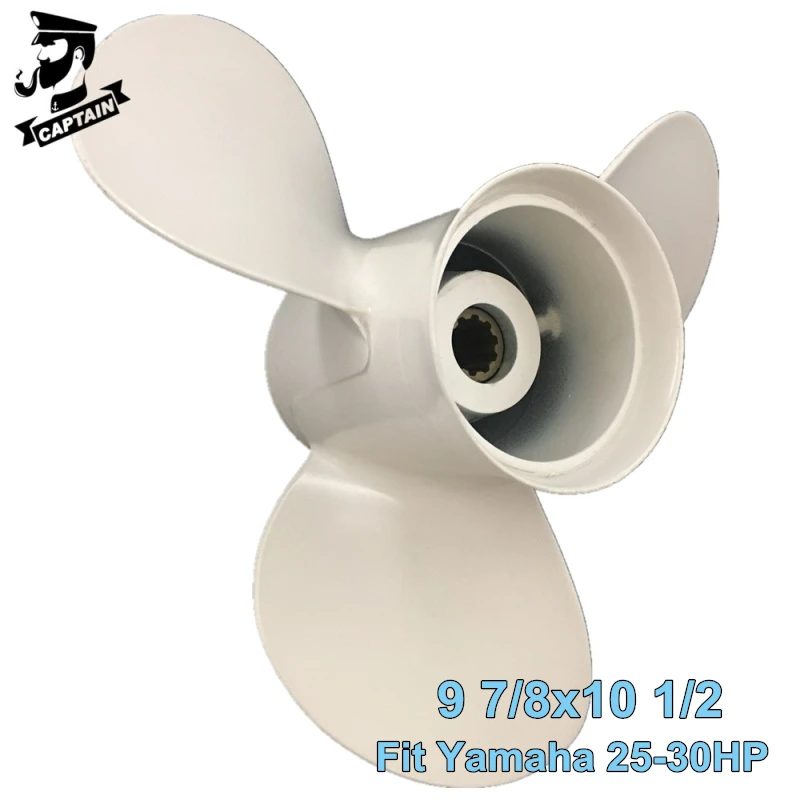 Captain Marine Boat Propeller 9 7/8x10 1/2-F For Yamaha Outboard Engine 20HP 25HP 30HP 10 Tooth Spline RH винт лодочного мотора