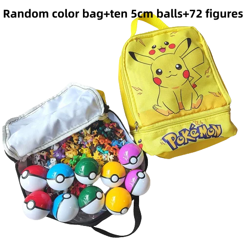 Pokemon Kindergarten Backpack Storage Bag With 144pcs Action Figures P