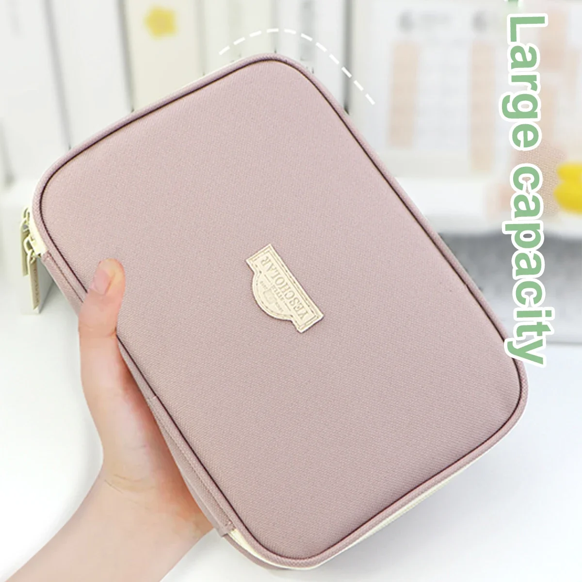 Simple style pencil case, large capacity pencil bag, small piece storage bag, student stationery organizer back-to-school season