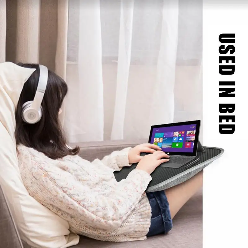 Multifunctional Portable Travel Laptop Desk Back Cushion High-density Sponge Bedroom Sofa Lap Table Simple, Soft and Comfortable