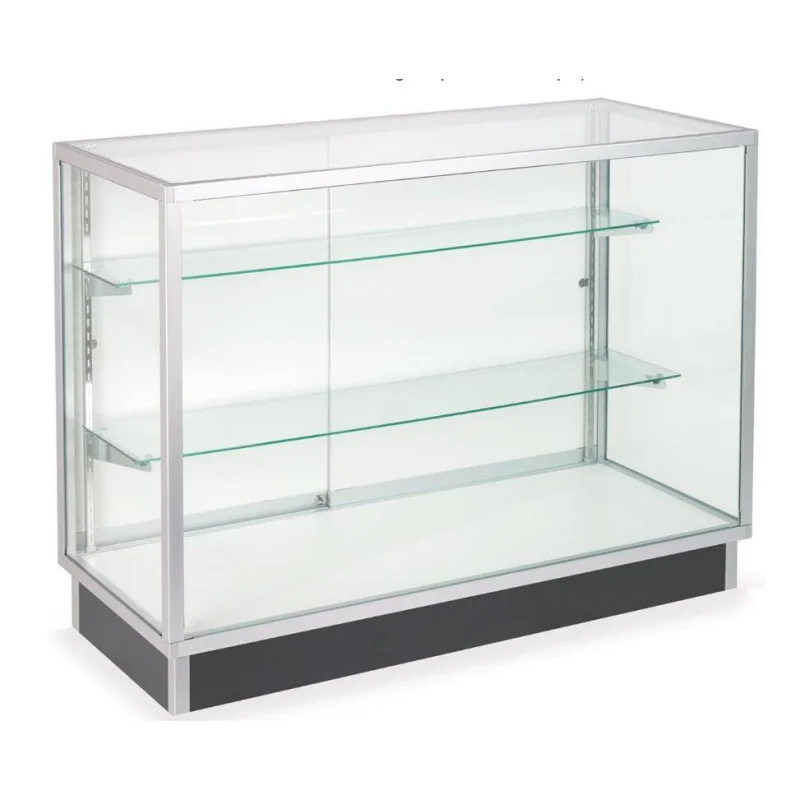 Smoke Tobacco Shop Interior Design Tall Products Display Cases Full Glass Display Showcase Counter LED Light Custom