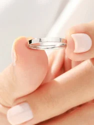 Sterling Silver Women's Luxury Classic Ring - Elegant Engagement, Wedding, Anniversary, and Daily Wear Fine Jewelry - 9 (Silver)