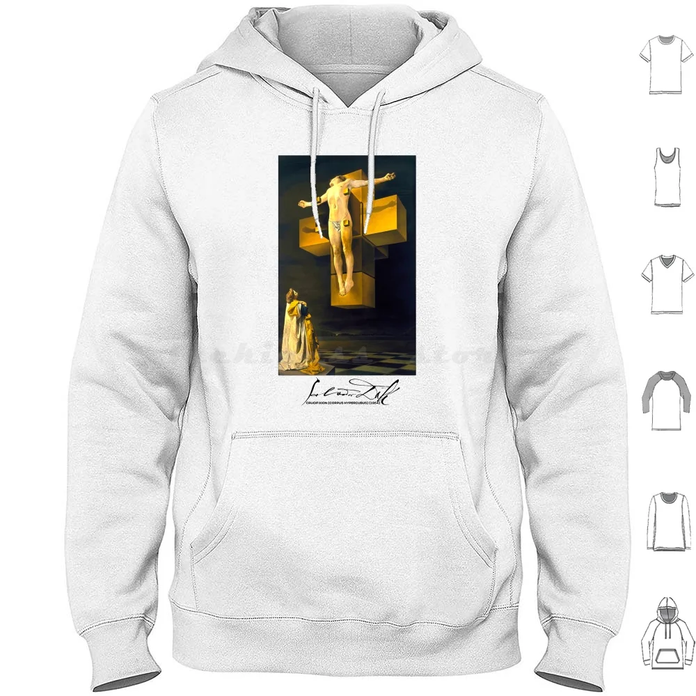 

Salvador Da-Crucifixion ( Corpus Hypercubus ) ( 1954 ) Hoodie cotton Long Sleeve 20th Art Art Expressionism Artist