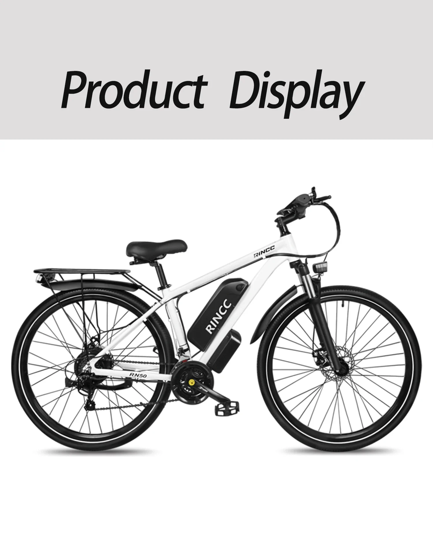 Rincc RN50 Elektrofahrrad, 48 V, 15 Ah, 50 km/h, 65 Nm Drehmoment, 21-Gang-Elektro-Rennrad, 29 Zoll Fat Tire Mountain Ebike, City Commuter – Detail 14