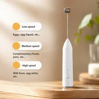 Mousseur à lait électrique rechargeable sans fil, mini fouet à café, batteur à œufs, mélangeur portatif 5