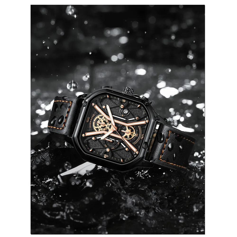 Herr klocka quartz multifunktionell med lysande visare swiss_voghion.com