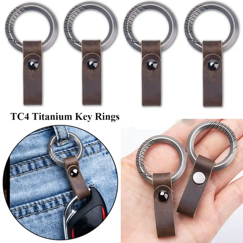 

High Quality Real Outdoor Titanium Alloy Male Creativity Gift Key Rings Man Car Keychain Keychains Buckle Pendant