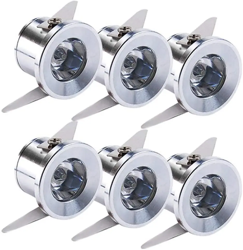 

10Pcs Small Spotlights 3W Warm White Aluminium Mini Spot Downlight With Transformer LED Recessed Ceiling Lights